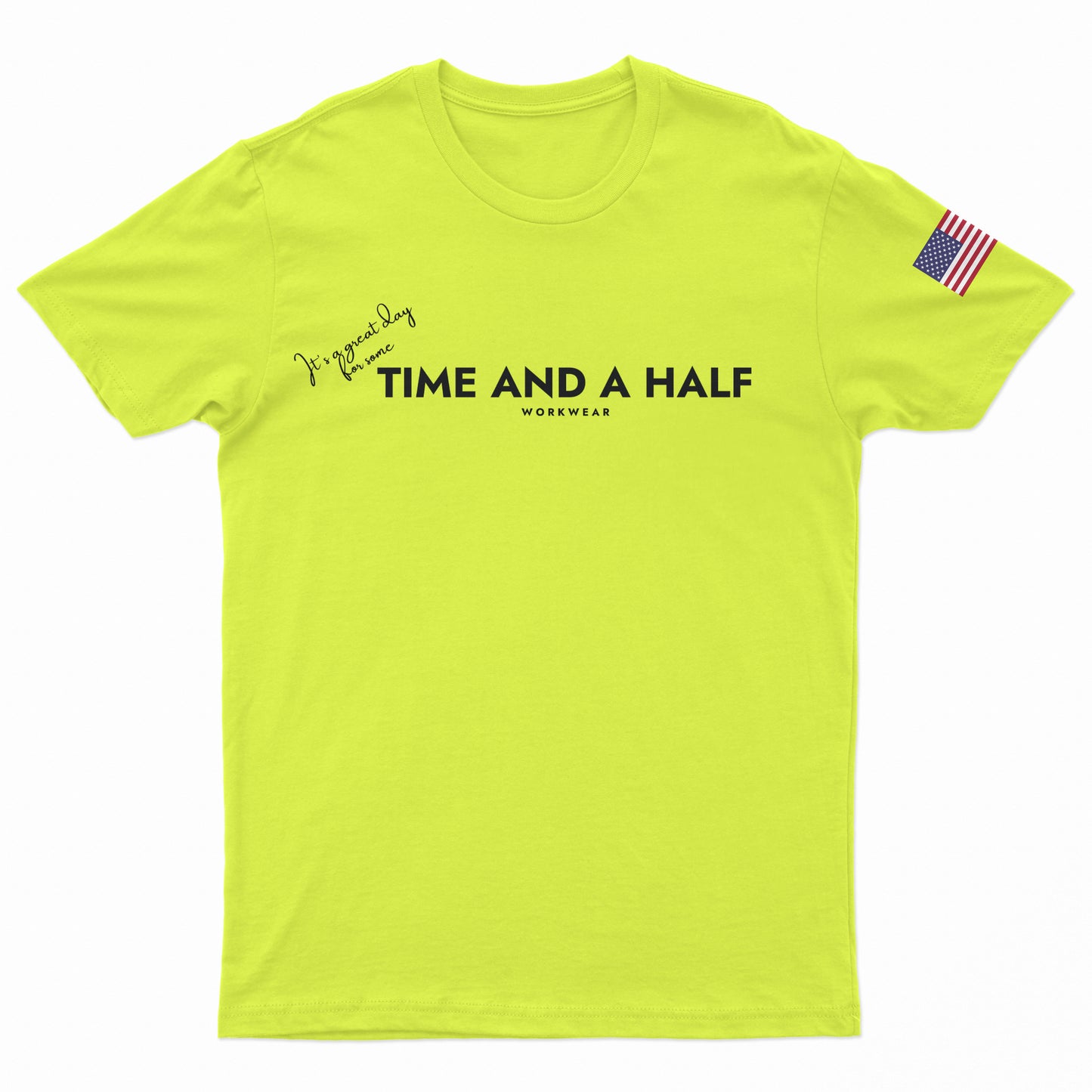 Great Day T-Shirt in Safety Green