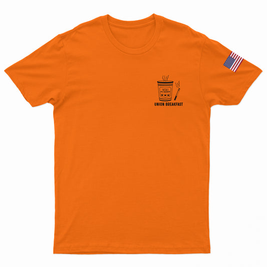 Union Breakfast T-Shirt in Safety Orange